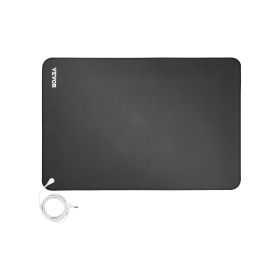 VEVOR Grounding Mat, 24 x 16 in Anti-Slip PU Leather Earthing Mat, with 15 Feet Grounding Cord, Grounding Pad for Feet, Boost Energy, Improve Sle