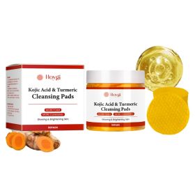 Hoygi Turmeric Acid Cleanser Pad Gentle Exfoliating Cleanser Without Tight Facial Skin Delicate Brightening (Option: 50PADS-116.7g-2.6*2.6*2.3inch)